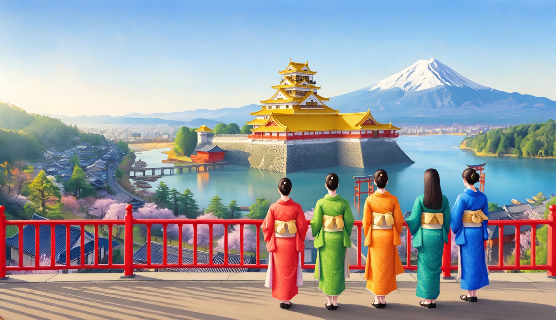 お城と富士山と女性達-2ig_0106