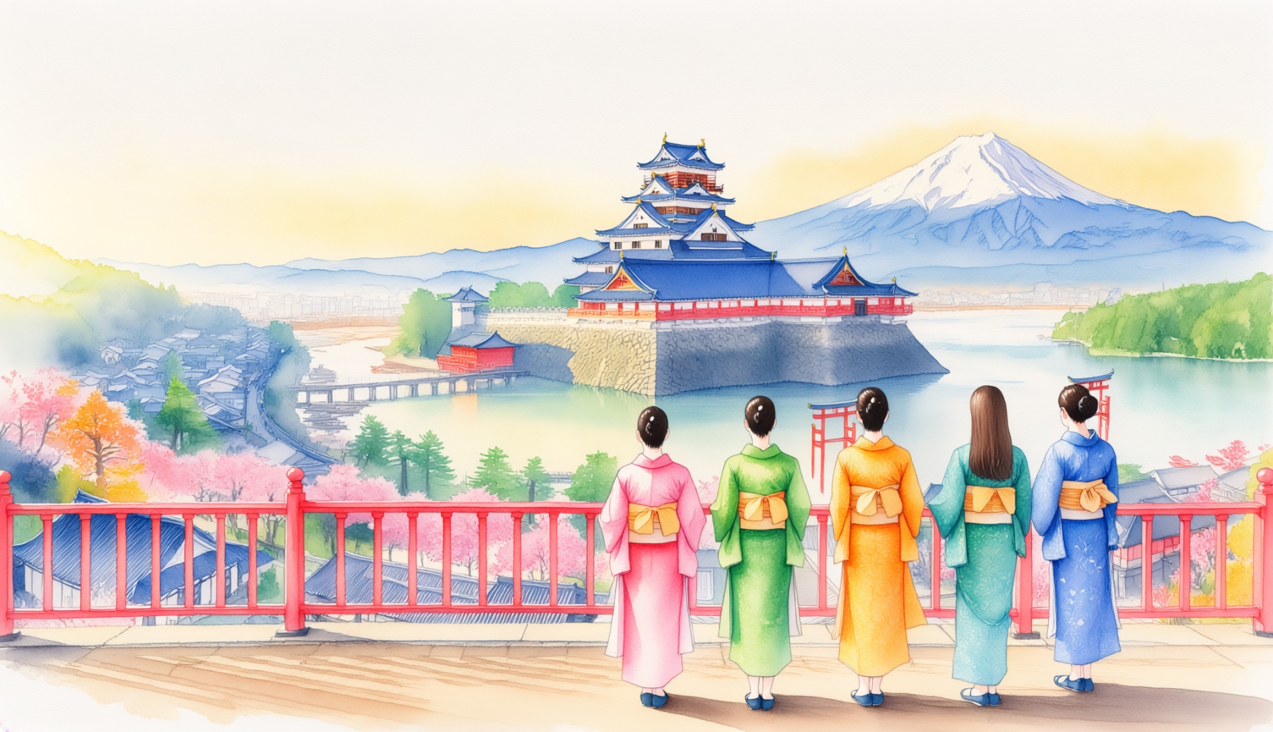 お城と富士山と女性達-2is_0106
