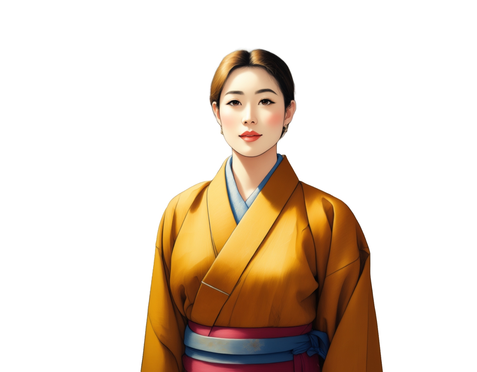 女性と白背景-e