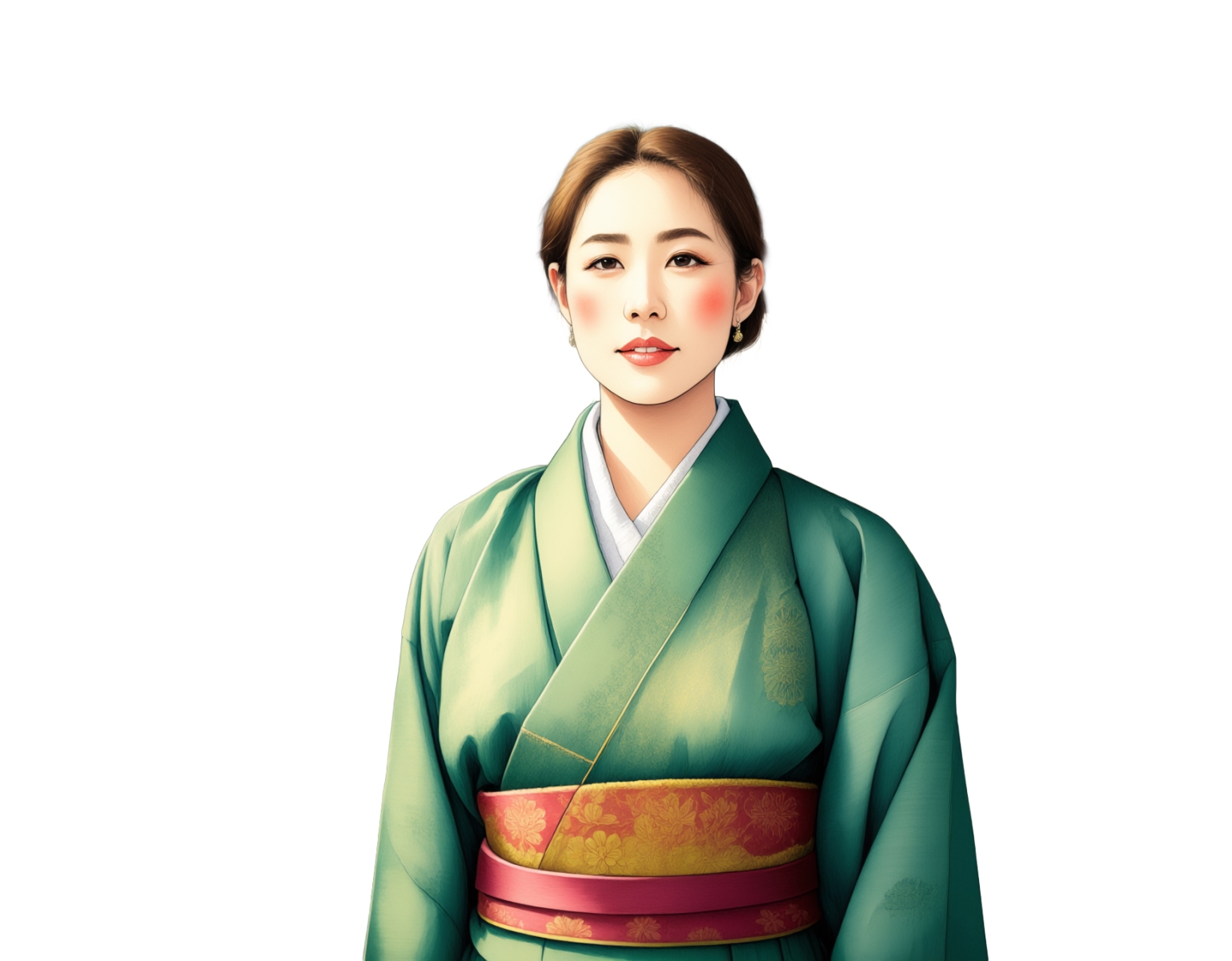 女性と白背景-f