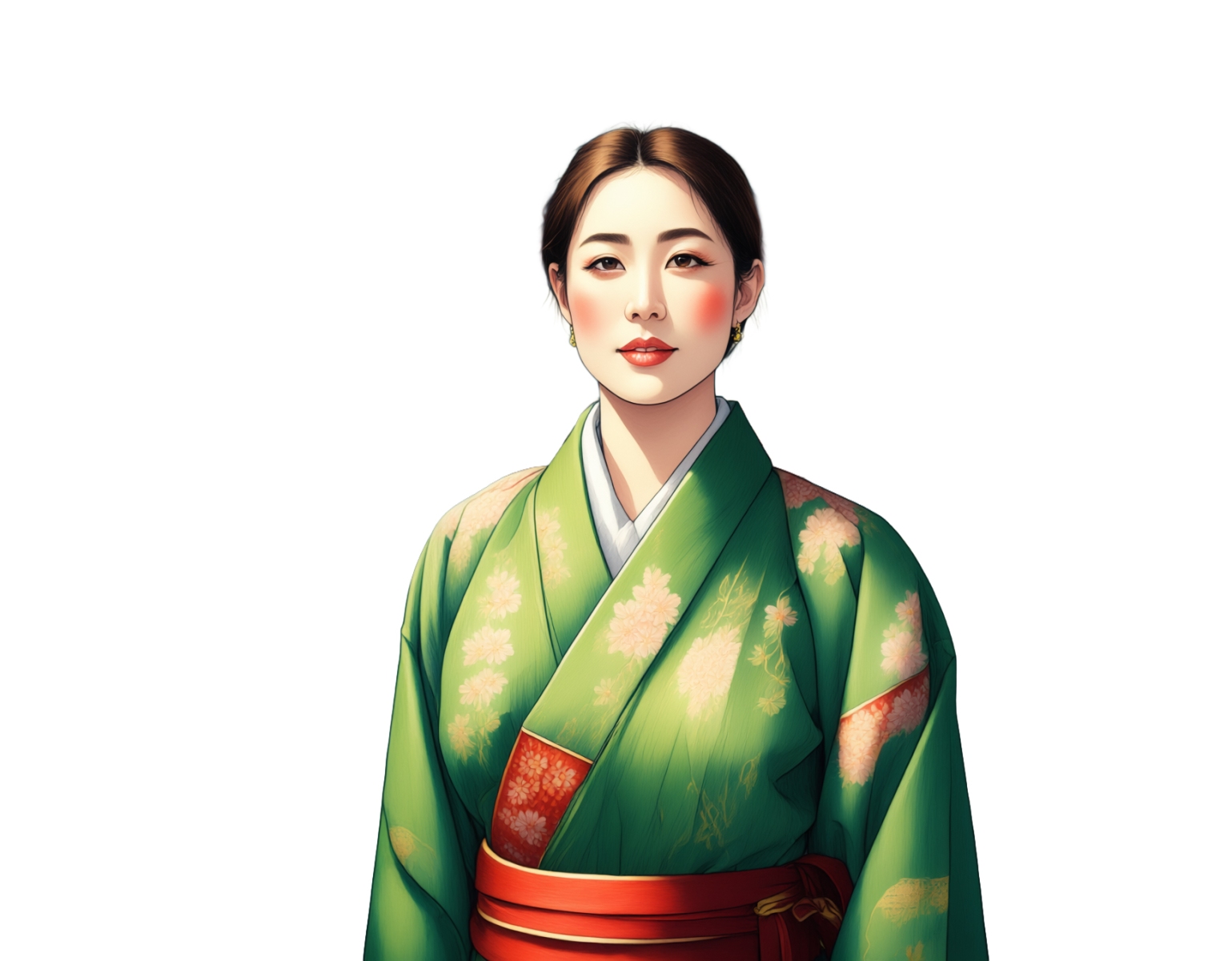 女性と白背景-g