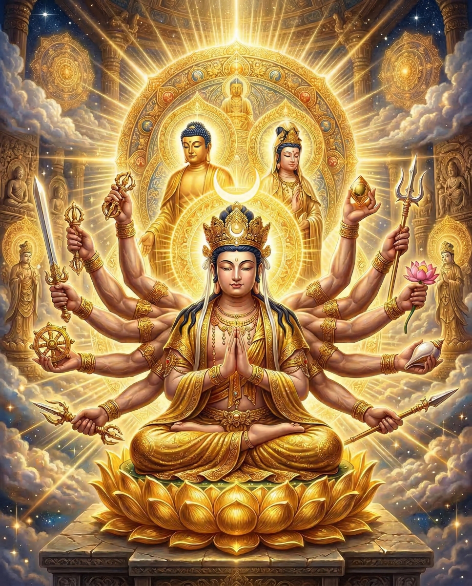 弥勒菩薩釈迦観音阿修羅幻手腕仁王構え-0b