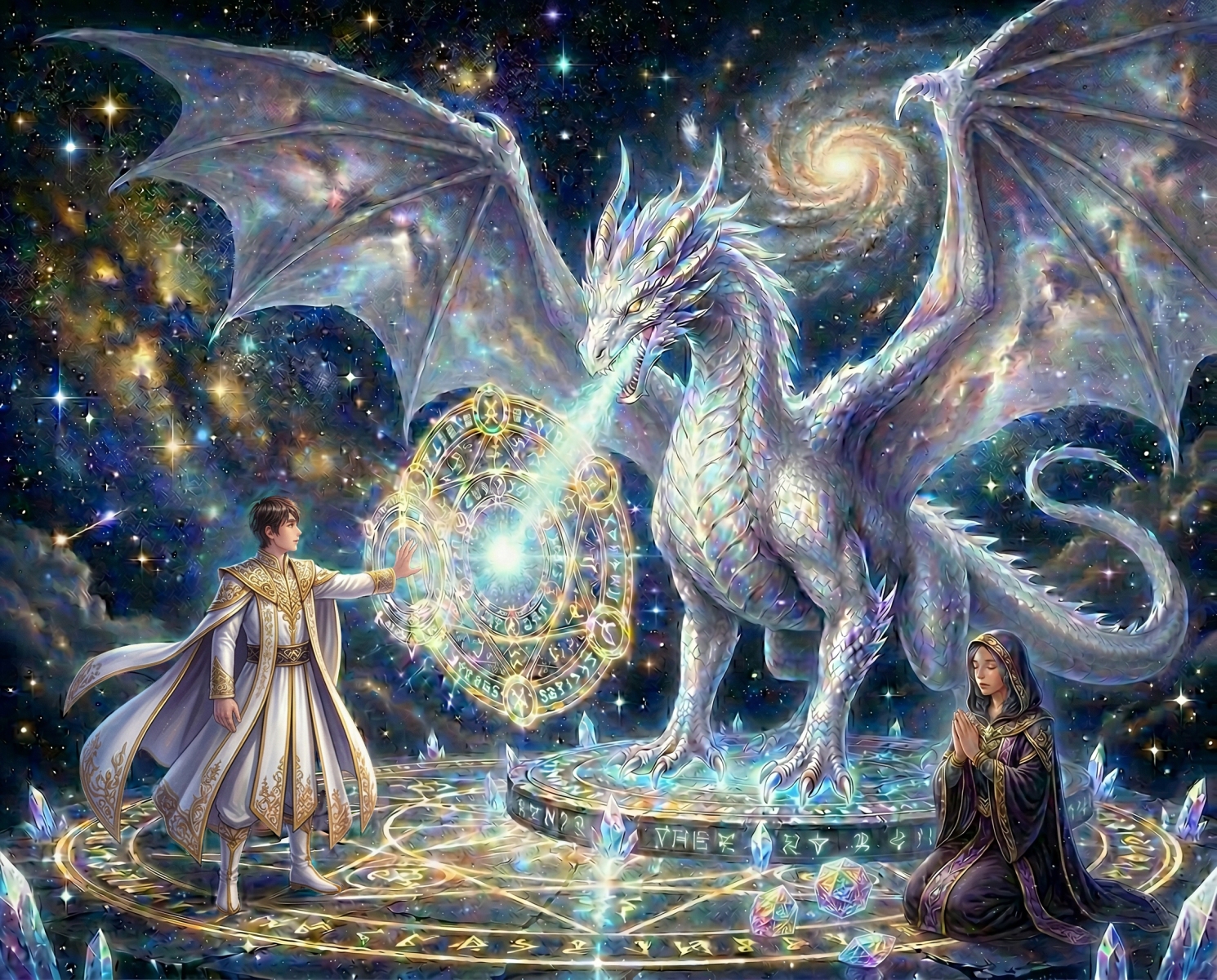 真王真環徒の契約：白いドラゴン、コスモの瞬き-0d