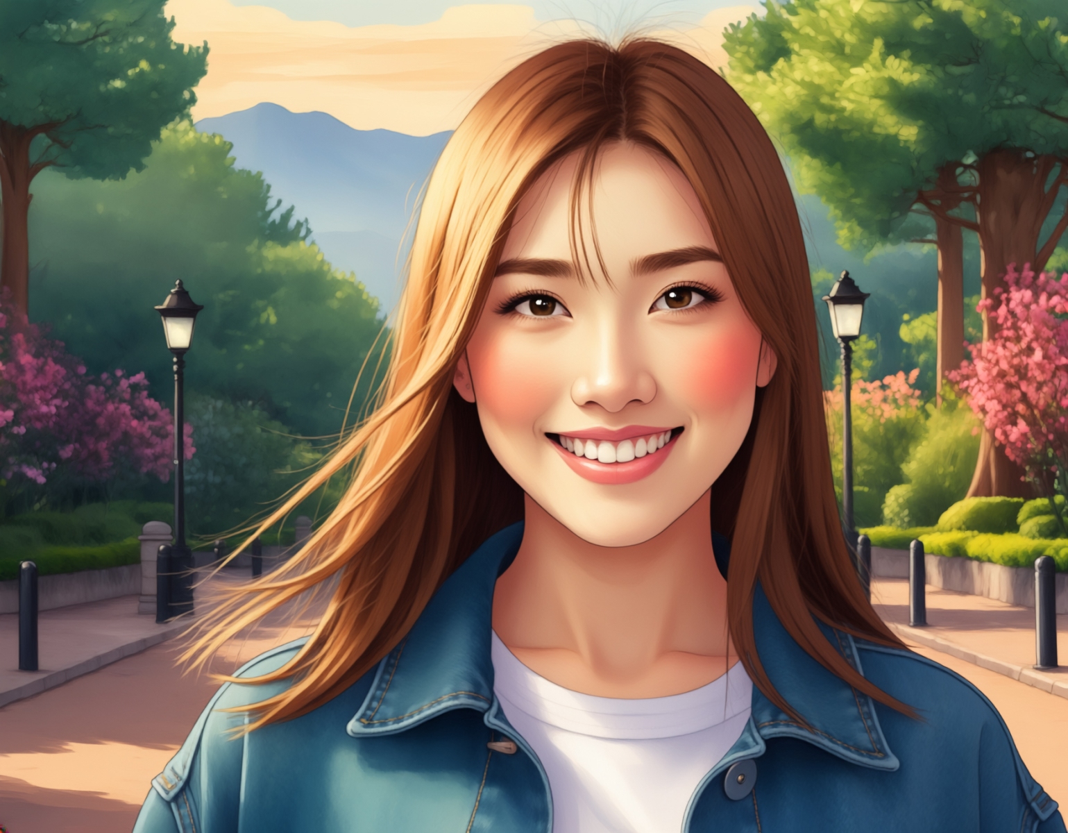 笑顔の女性0ai