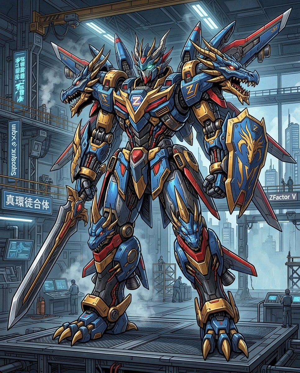 超合音速龍牙体メカトロニクス・ドラゴニア超人間型マシンロボットＺファクターＶ真環徒合体Ｓ-0a