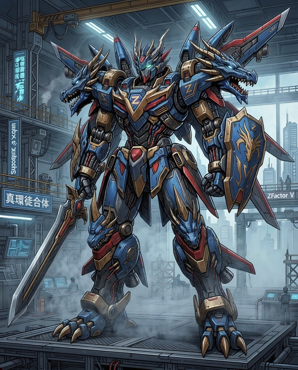 超合音速龍牙体メカトロニクス・ドラゴニア超人間型マシンロボットＺファクターＶ真環徒合体Ｓ-0b